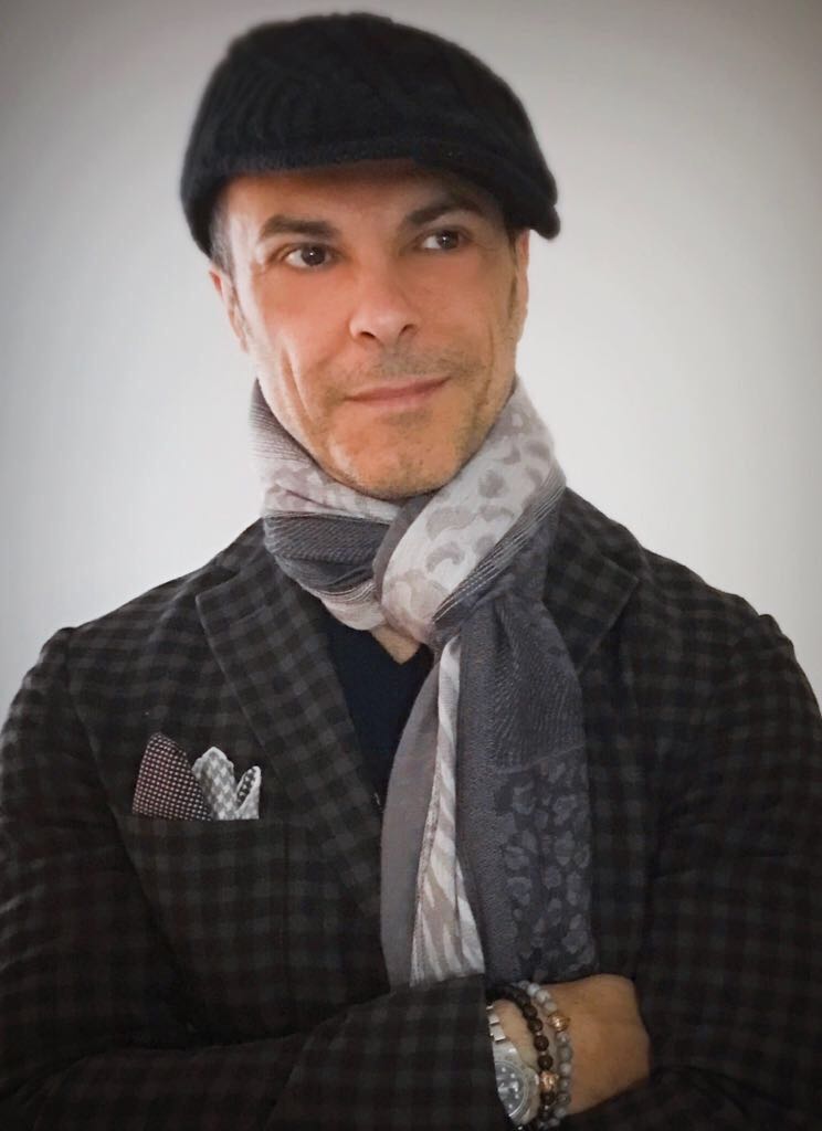 Black-and-white portrait of Lux Von Alchemy