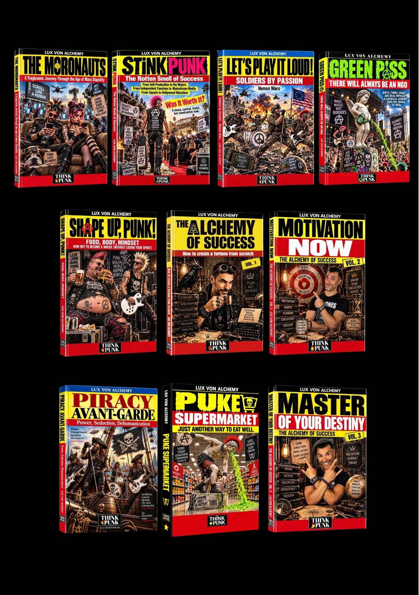 ThinkPunk® Bundle by Lux Von Alchemy: the covers of the 10 English ebooks