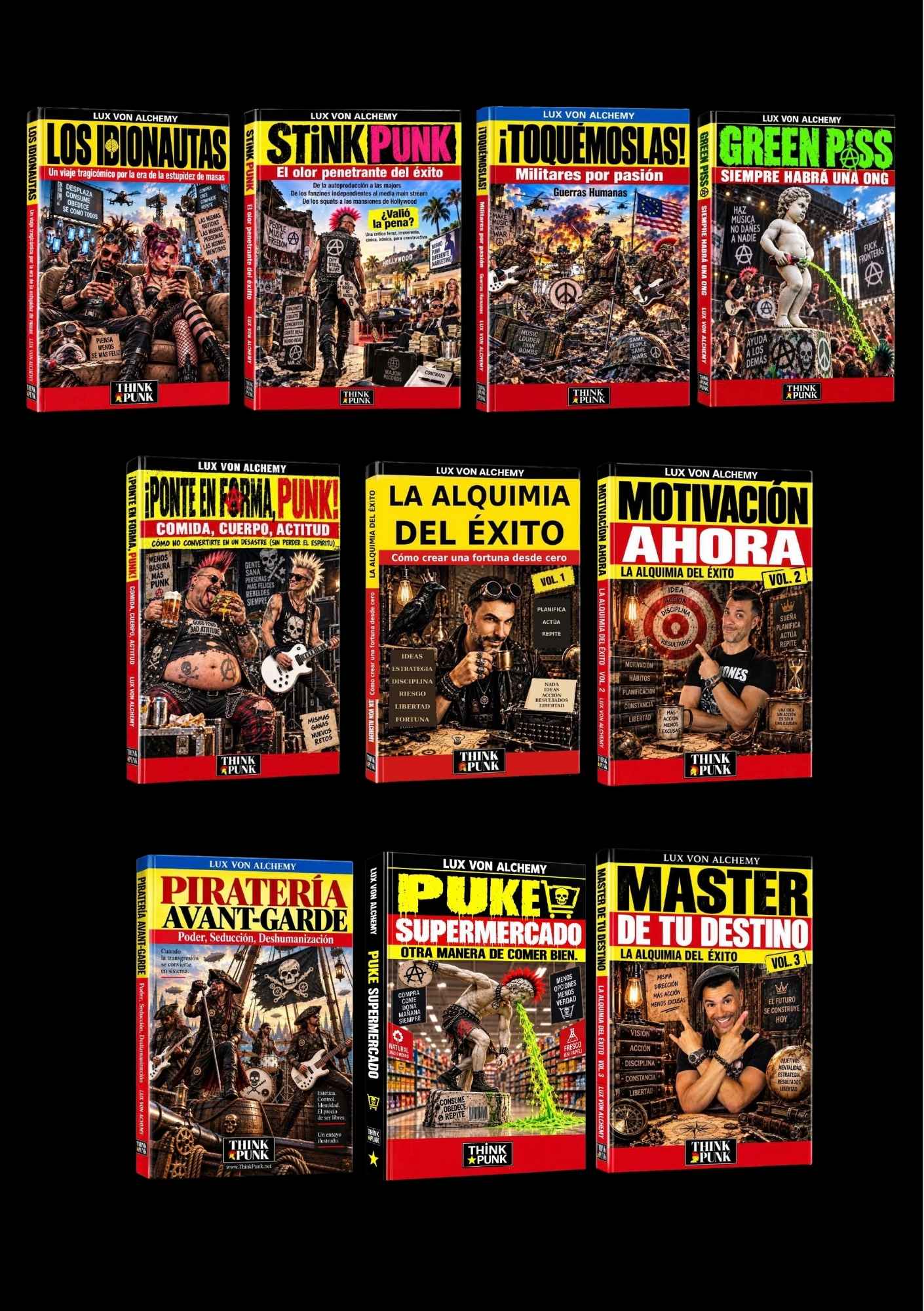 ThinkPunk® Bundle de Lux Von Alchemy: las portadas de los 10 ebooks en español