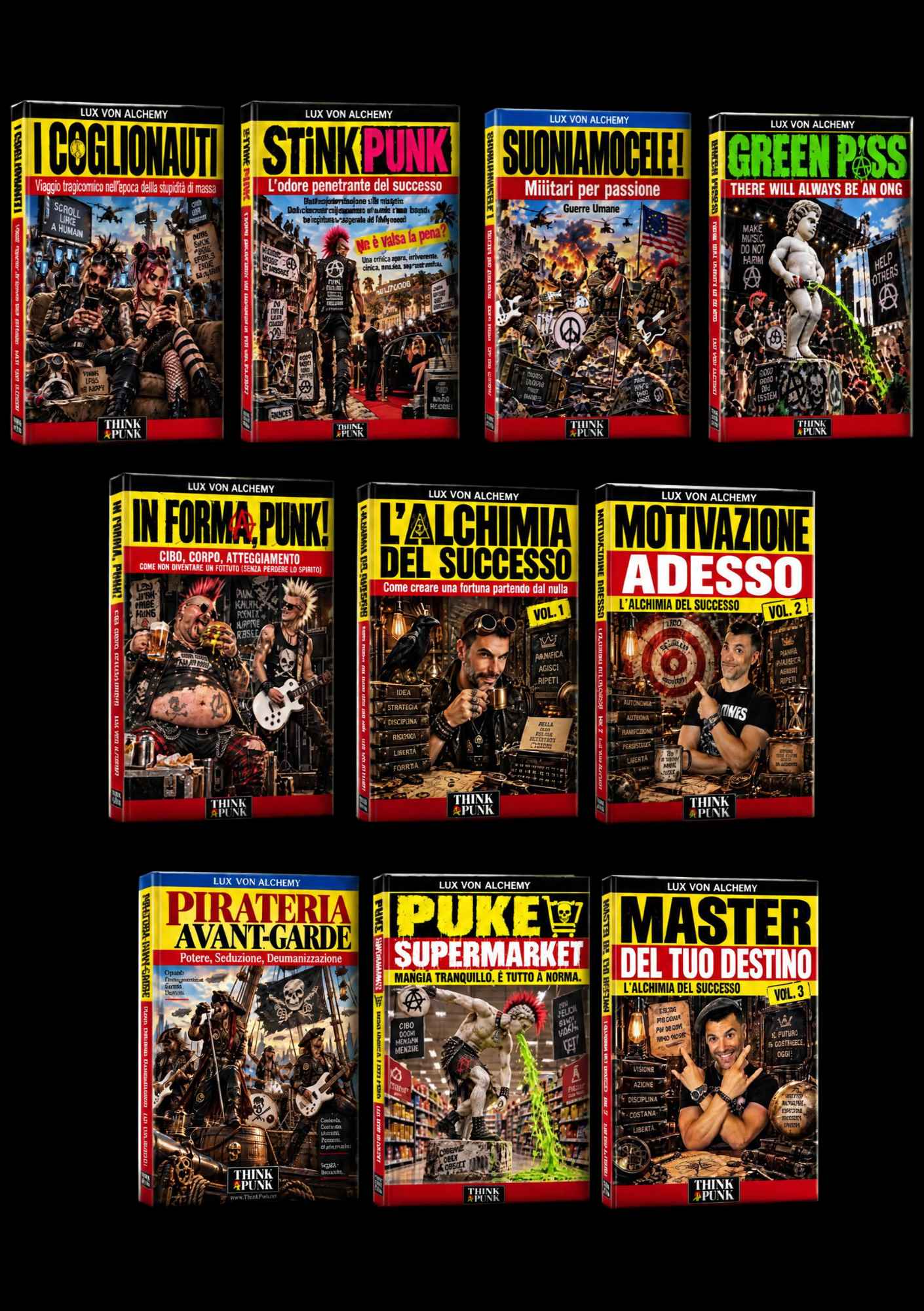 ThinkPunk® Bundle di Lux Von Alchemy: le copertine dei 10 ebook in italiano